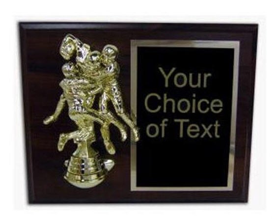 Plaque with Tackle Football Figure