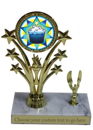 Cupcake Marble Base Star Trophy