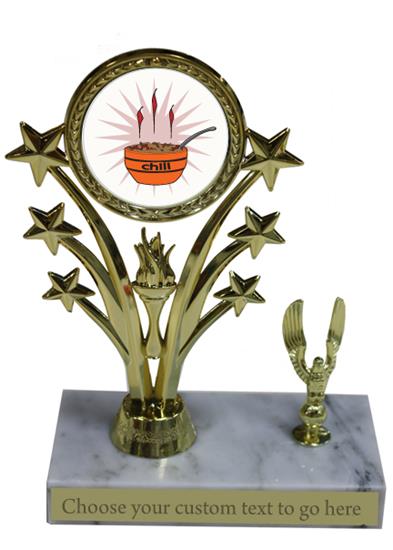 Chili Cook Off Marble Base Star Trophy
