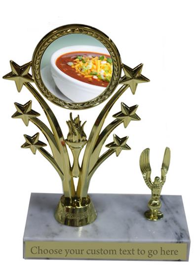 Chili Bowl Cook Off Marble Base Star Trophy