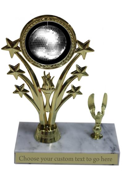 Disco Ball Marble Base Star Trophy