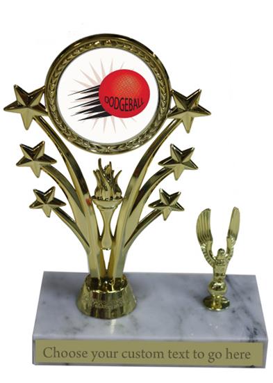 Dodgeball Marble Base Star Trophy