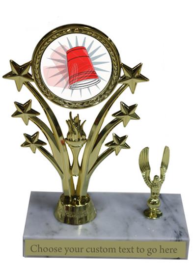 Flip Cup Marble Base Star Trophy