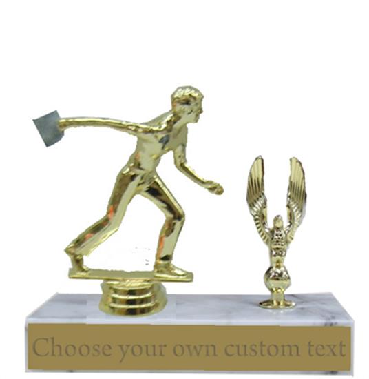 Cornhole Male Marble Base Trophy