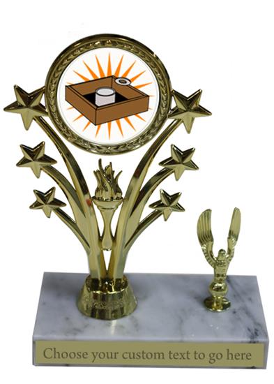 Washer Toss Marble Base Star Trophy