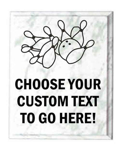 Bowling White Marble Plaque