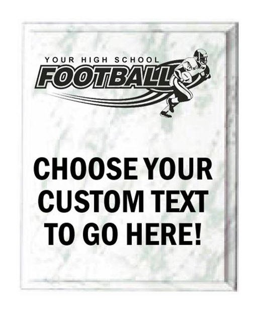 Football White Marble Plaque