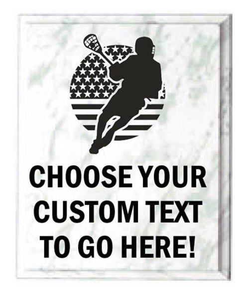Lacrosse White Marble Plaque