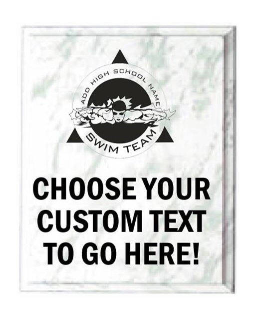 Swimming White Marble Plaque