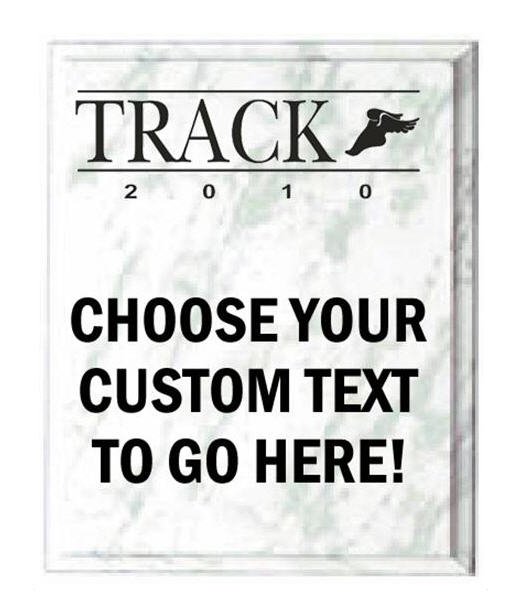 Track White Marble Plaque