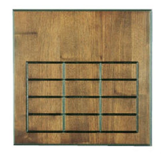 Walnut 12 Plate Perpetual Plaque