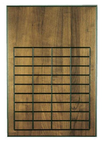 Walnut 36 Plate Perpetual Plaque