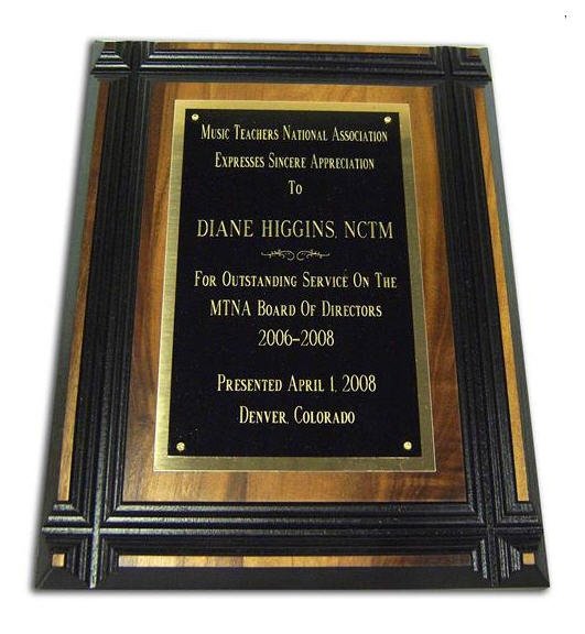 Walnut Grooved Face Plaque