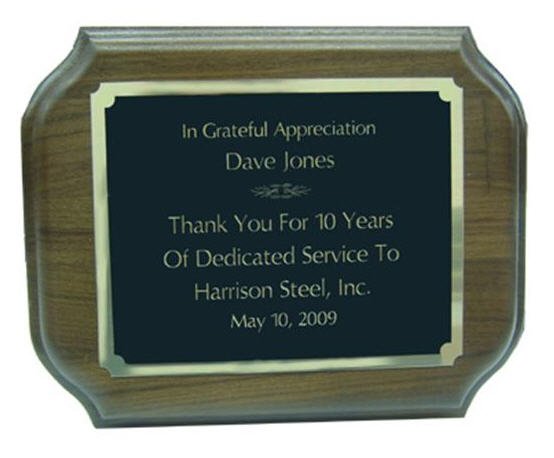 Walnut Scalloped Plaque