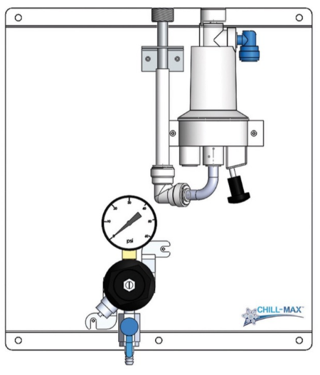 One Product Secondary Regulator Wall Panel With Wall Bracket, Beer Jumper, Air Line, Fittings And FOB