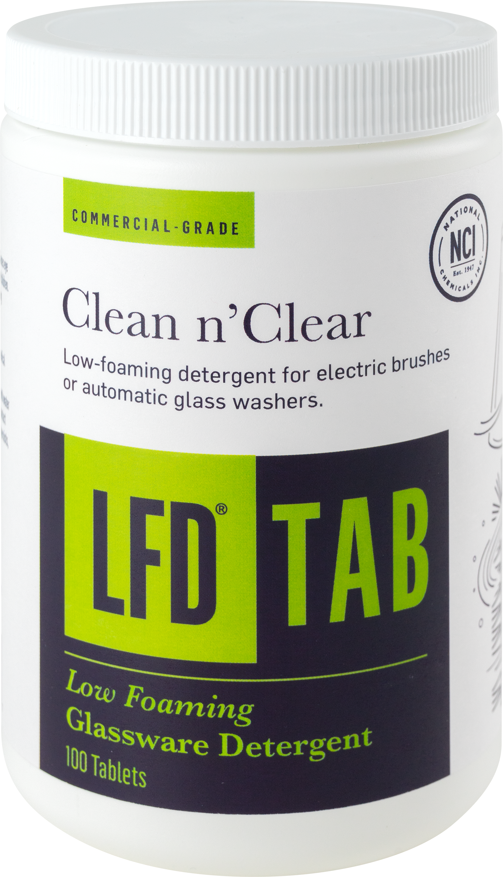 LFD Tablets Low Foaming Detergent For Electric Brushes - 100 count