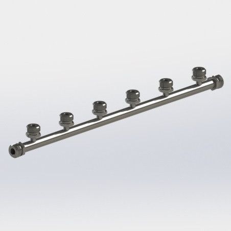 8 Way Beer Threaded Cleaning Manifold - Long