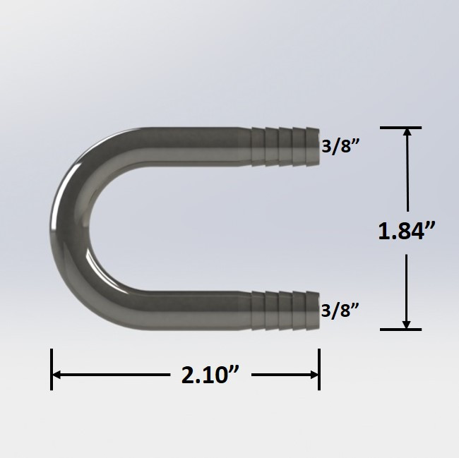 3/8" Barbed U-Bend - Medium
