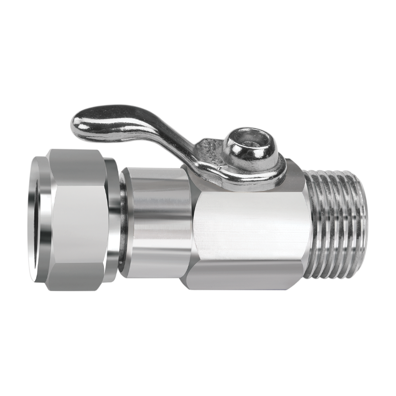 Single Beer Shutoff W/ Handle (Stainless Steel) (Krome)