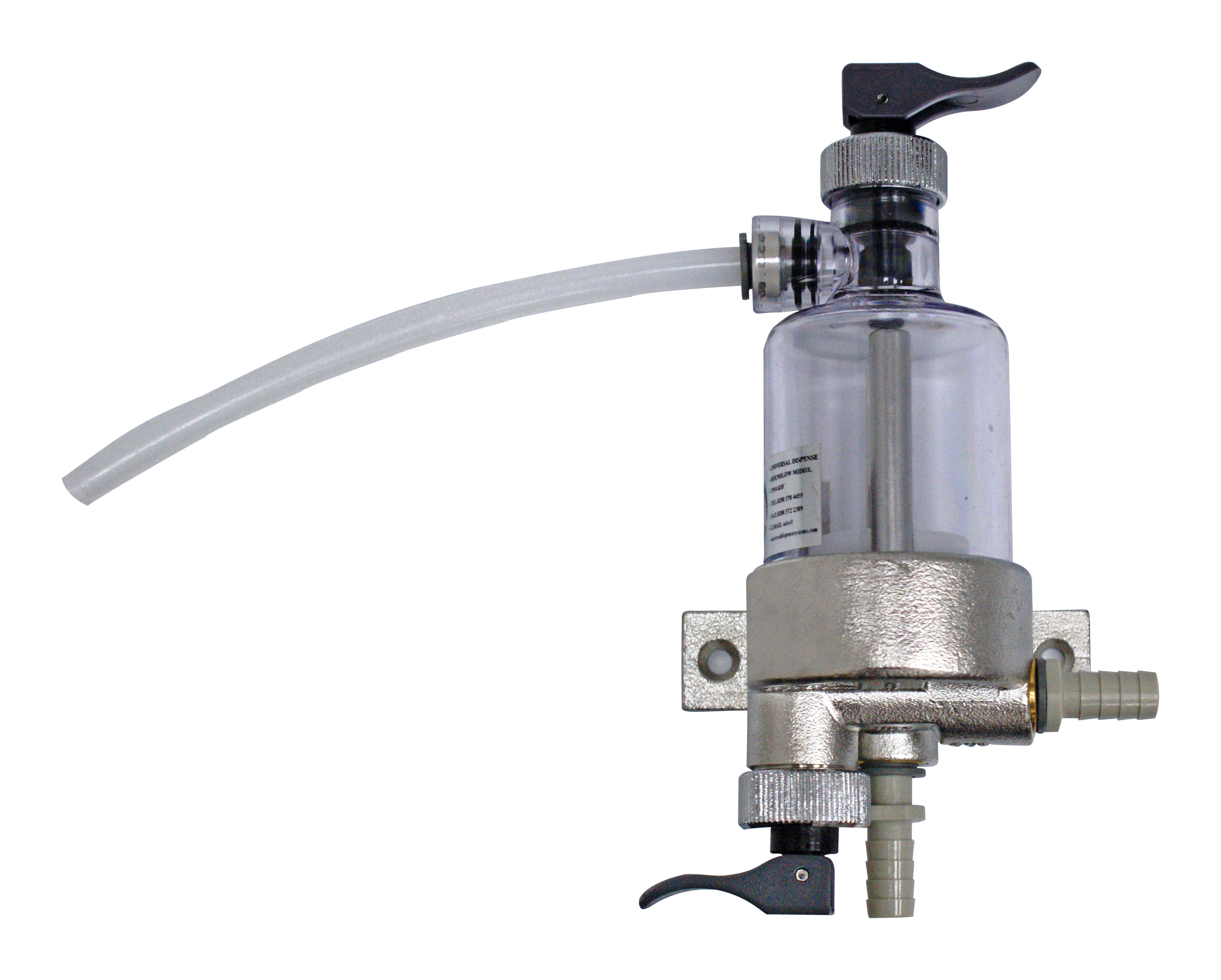 Stainless Steel Series Fob With 3/8" Barb Inlet And Outlet