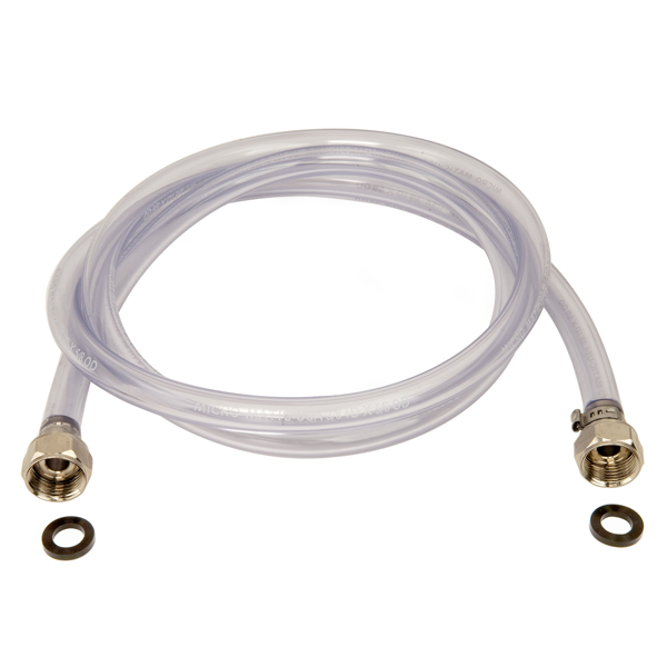 6 Ft. of 3/8" ID Clear Vinyl Beer Jumper w/ Hex Nuts