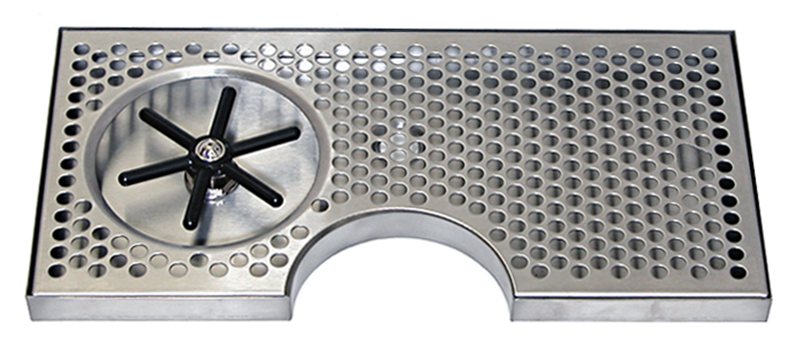 S/S Drip Tray 18" X 9" With a 6 1/4" Cut Out With Sprayer