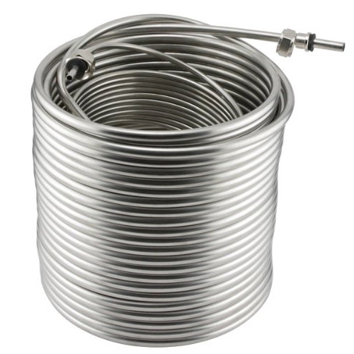 Left-positioned 100' S/S 3/8" OD Coil X 1/4" OD Coil (9" Diameter X 10-1/2" High)