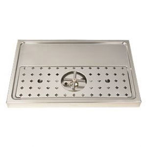 15-3/4" X 15-3/4" Drain Tray With Tower Mount Drip Pan w/ Rinser