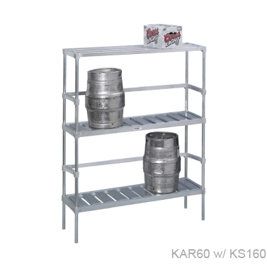 Optional Movable Back Stop for KSR and KAR Keg Racks