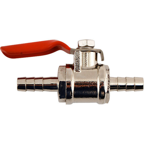 In-line Ball Shutoff With 1/4" Barb Nipples - No Check Valve