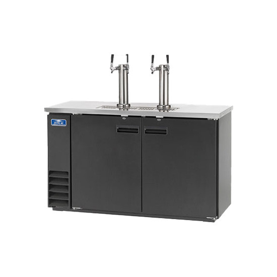 Arctic Air ADD60R-2 Black 2 Double Tap Kegerator Beer Dispenser