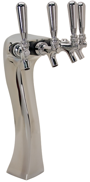 Panther Tower Chrome Glycol Ready - 4 Faucet