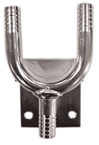 S/S Barbed "Y" Wall Bracket For 3/8" Barrier Tubing