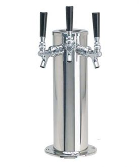 4" Chrome Triple Faucet Tower (Air Shaft Ready)