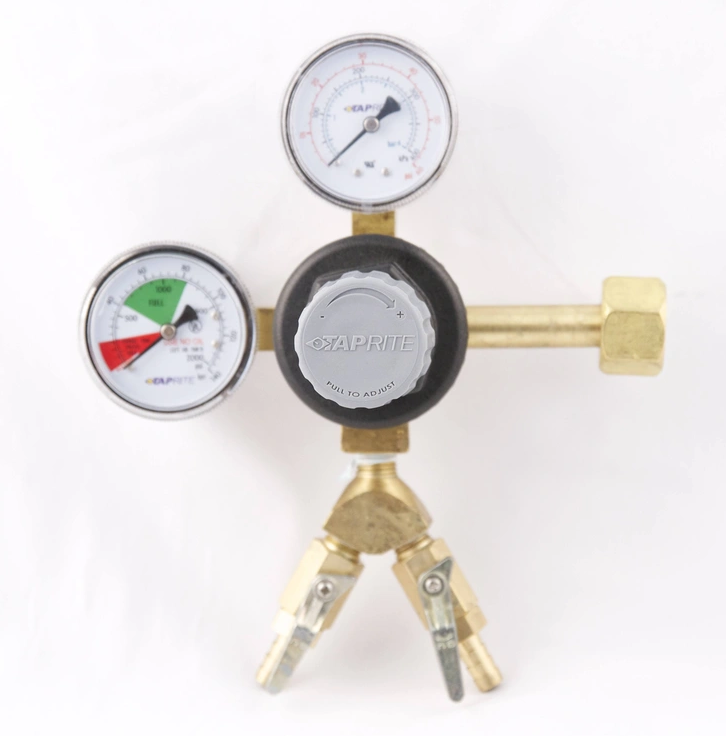 Polycarbonate Double Gauge Co2 Regulator With "Y" Fitting And Two Shut-offs
