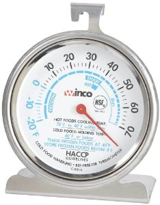 Refrigerator/Freezer Dial Thermometer with Hanging Clip (-20°F - 70°F)