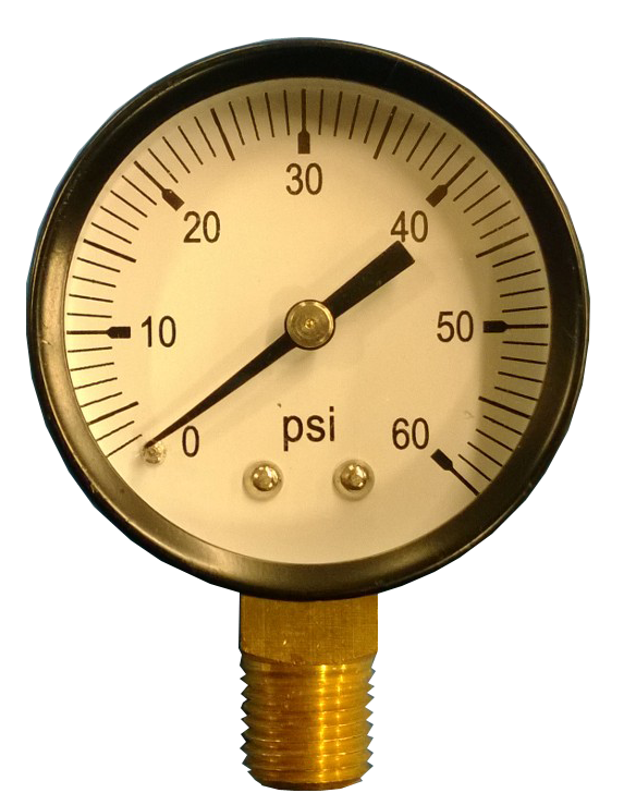0-60 Lb. Gauge W/ Rh Thread