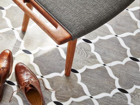 Walker Zanger Sterling Row Charcoal Chesterfield Porcelain/Marble Tile