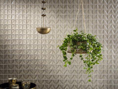 Oceanside Prelude A Cast Glass Tile in Sandbar Irid