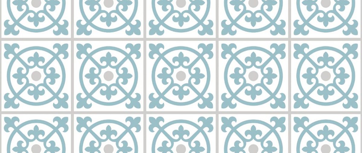 blue and gray decorative clay tile