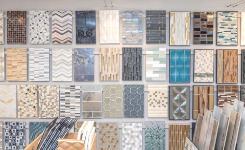 tile display on wall