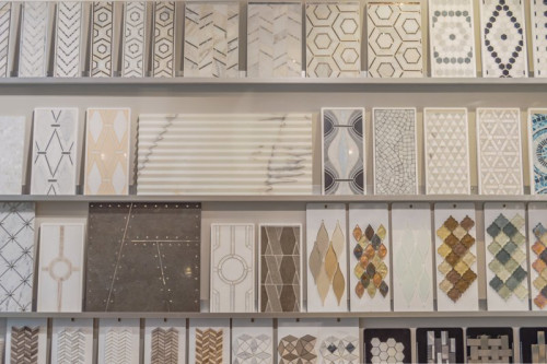 tile display on wall