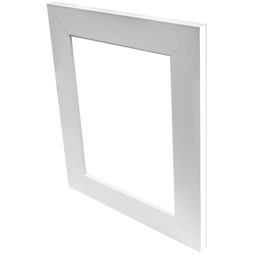 shaker open frame style white cabinet door