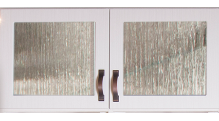 cabinet doors with textured glass