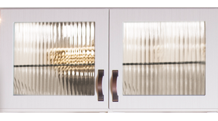 cabinet doors with reeded glass