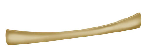curved pull handle matte gold