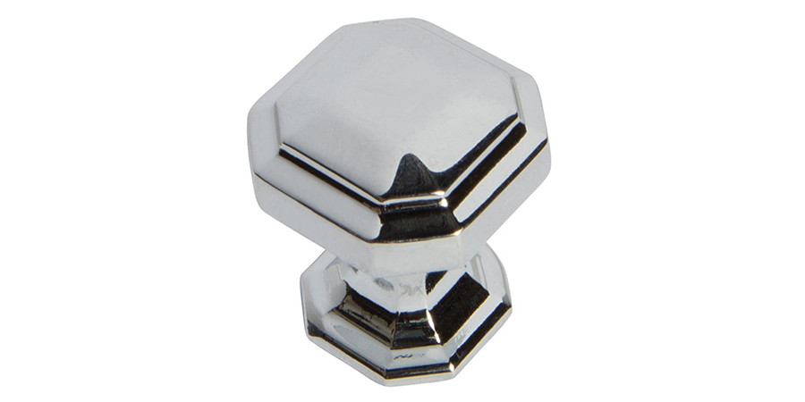 emerald knob polished chrome