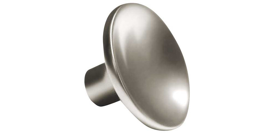 curved round knob matte nickel