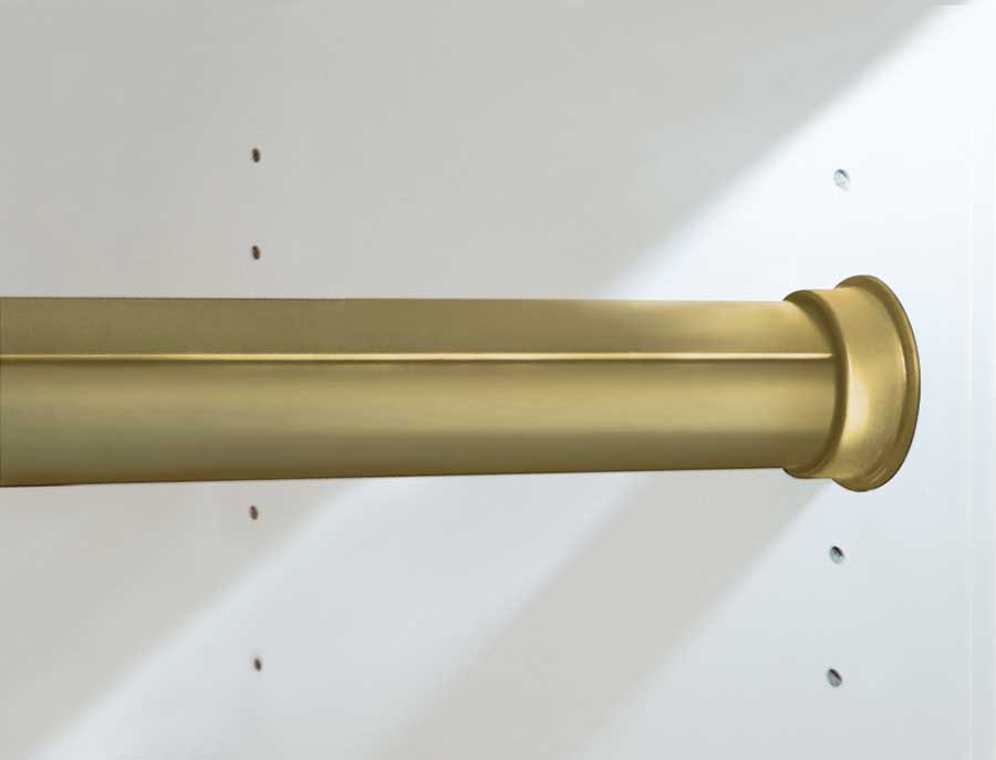 matte gold closet rod for clothes