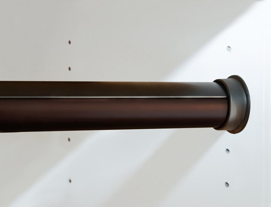 black closet rod for clothes